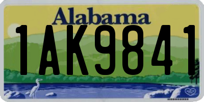 AL license plate 1AK9841