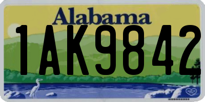 AL license plate 1AK9842