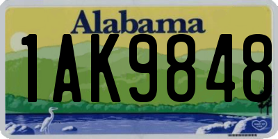 AL license plate 1AK9848