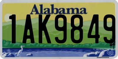 AL license plate 1AK9849