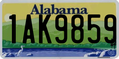 AL license plate 1AK9859