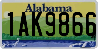 AL license plate 1AK9866