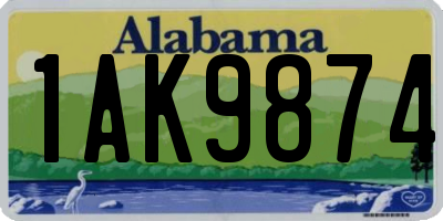 AL license plate 1AK9874