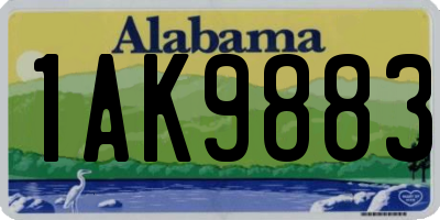AL license plate 1AK9883