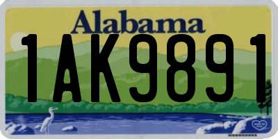 AL license plate 1AK9891