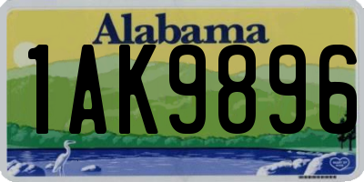 AL license plate 1AK9896