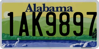 AL license plate 1AK9897