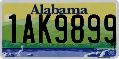 AL license plate 1AK9899