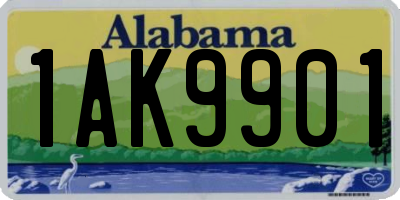 AL license plate 1AK9901