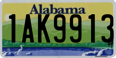 AL license plate 1AK9913