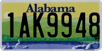 AL license plate 1AK9948