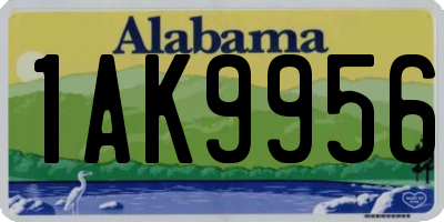 AL license plate 1AK9956