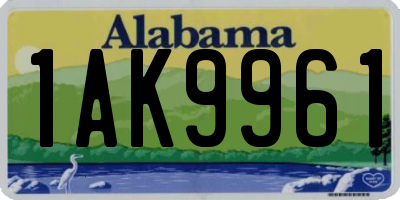 AL license plate 1AK9961