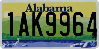 AL license plate 1AK9964