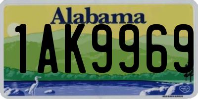 AL license plate 1AK9969