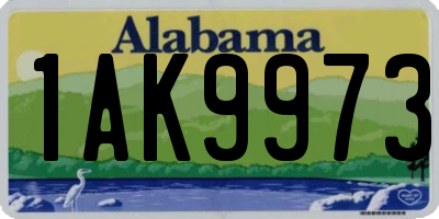 AL license plate 1AK9973