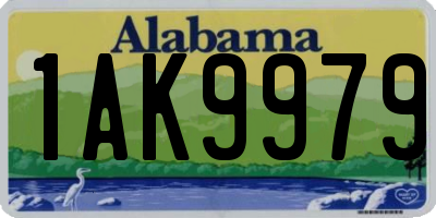 AL license plate 1AK9979