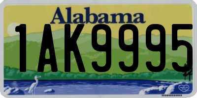 AL license plate 1AK9995