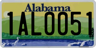 AL license plate 1AL0051