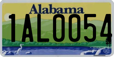 AL license plate 1AL0054