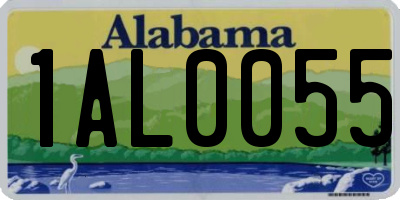 AL license plate 1AL0055