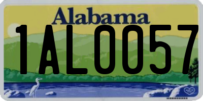AL license plate 1AL0057