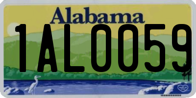 AL license plate 1AL0059