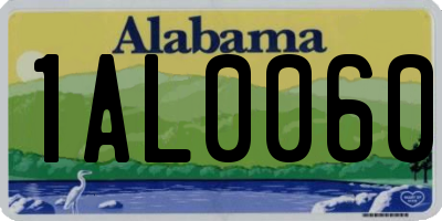 AL license plate 1AL0060