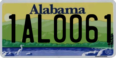 AL license plate 1AL0061
