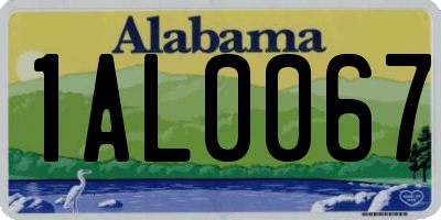 AL license plate 1AL0067