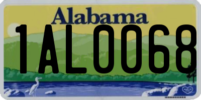 AL license plate 1AL0068
