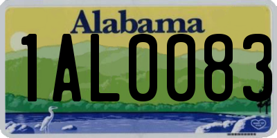 AL license plate 1AL0083