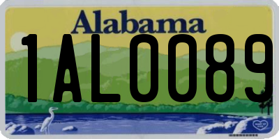 AL license plate 1AL0089