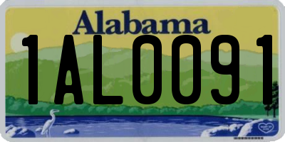 AL license plate 1AL0091