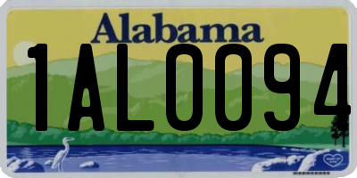 AL license plate 1AL0094