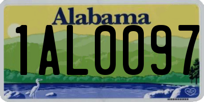 AL license plate 1AL0097