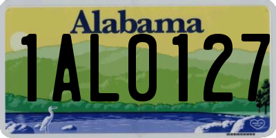 AL license plate 1AL0127