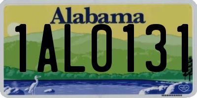 AL license plate 1AL0131