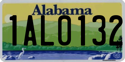 AL license plate 1AL0132