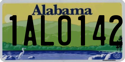 AL license plate 1AL0142