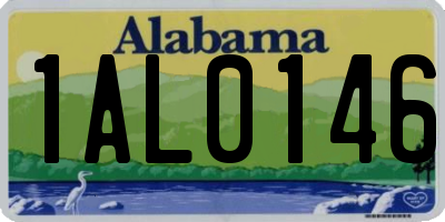 AL license plate 1AL0146
