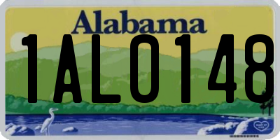 AL license plate 1AL0148