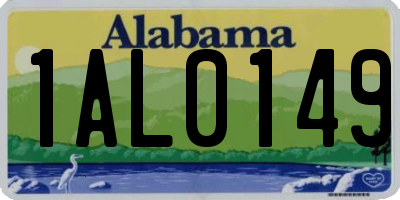 AL license plate 1AL0149