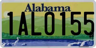 AL license plate 1AL0155