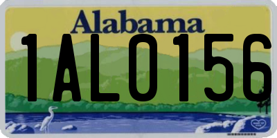 AL license plate 1AL0156