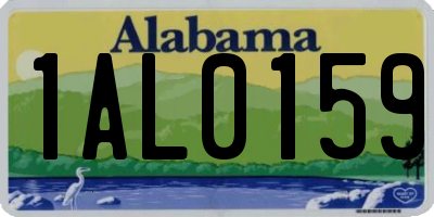 AL license plate 1AL0159