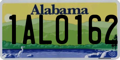 AL license plate 1AL0162