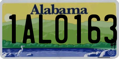 AL license plate 1AL0163