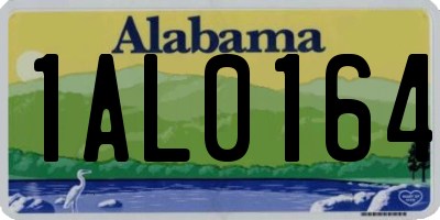 AL license plate 1AL0164
