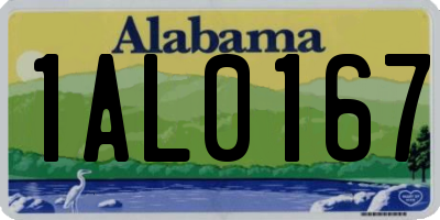 AL license plate 1AL0167